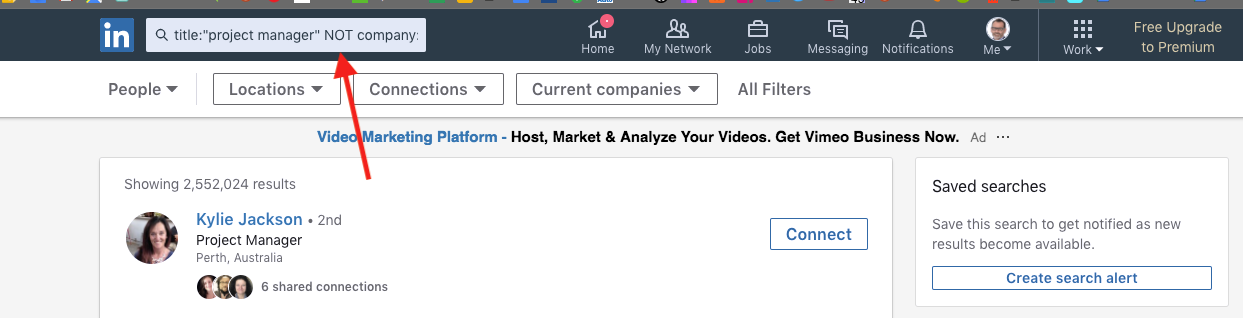 Linkedin-search-of-boolean-search
